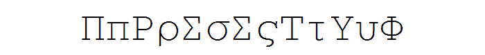 WP Greek Courier font